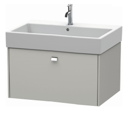 Тумба/шкафчик для консоли/столешницы Duravit Brioso под раковину 72х48х44,2 см, подвесная, ДСП, цвет: бетонно-серый/хром, 1 выдвижной ящик, прямоугольная