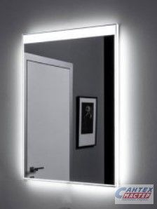 Зеркало Aquanet Палермо 9085, 90х85x32 см с LED/ЛЕД-подсветкой, прямоугольное, выключатель инфракрасный, для ванны