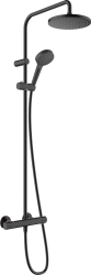 Душевая система Hansgrohe Vernis Blend Showerpipe 200 1jet с термостатом, для душа, комплект: верхний душ/ручной душ/термостат для душа/штанга для душа/держатель для душа, латунь/пластик, цвет хром