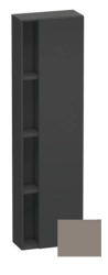 Пенал Duravit DuraStyle, 50x24x180 см, подвесной, (правый), с дверцей, с закрытыми/открытыми полками, цвет: графит/базальт, в ванную комнату