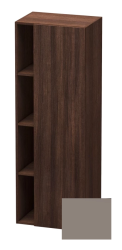 Пенал Duravit DuraStyle, 50x36x140 см, подвесной, (правый), с дверцей, с закрытыми/открытыми полками, цвет: каштан темный/базальт, в ванную комнату