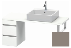 Тумба/шкафчик для консоли/столешницы Duravit DuraStyle под раковину 30х47,8х51,2 см, подвесная, ДСП, цвет: белый матовый/базальт, 2 выдвижных ящика, прямоугольная