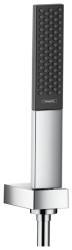 Душевой гарнитур Hansgrohe Rainfinity 100 1j Porter, длина 125 см,  комплект: ручной душ-«палочка»/держатель для душа/шланг для душа, пластиковый, цвет хром, наружного монтажа, настенный, для душа/ванной