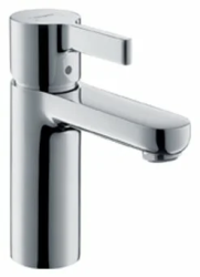 Смеситель для раковины Hansgrohe Metris S, однорычажный, фиксированный, излив короткий, длина 11,3 см, керамический, латунь, цвет хром, без донного клапана Смеситель для раковины Hansgrohe Metris S, однорычажный, фиксированный, излив короткий, длина 11,3 см, керамический, латунь, цвет хром, без донного клапана