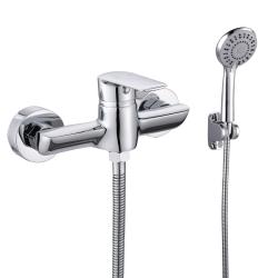 Смеситель душа VIEIR настенный, однорычажный, керамический, без излива, латунь, цвет хром