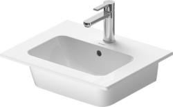 Раковина DURAVIT ME by Starck, 53х43х18 см, подвесная, прямоугольная, санфарфор, цвет белый, без отверстия под смеситель, слив/перелив