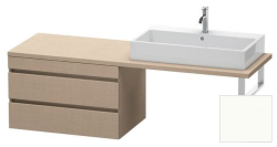 Тумба под раковину для консоли/столешницы Duravit DuraStyle 80х47,8х51,2 см, подвесная, ДСП, цвет: лен/белый матовый, 1 выдвижной ящик, прямоугольная