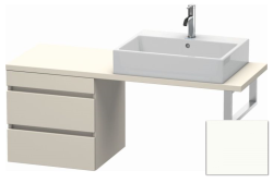 Тумба/шкафчик для консоли/столешницы Duravit DuraStyle под раковину 50х47,8х51,2 см, подвесная, ДСП, цвет: серо-коричневый/белый матовый, 2 выдвижных ящика, прямоугольная