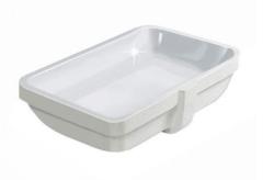 Раковина DURAVIT Happy D.2, WonderGliss, 58x34,5х17 см, встраиваемая снизу, прямоугольная, санфарфор, цвет белый, без отверстия под смеситель, антигрязевое покрытие, слив/перелив