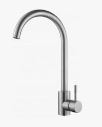 Смеситель для кухни/мойки VIEIR, однорычажный, поворотный, керамический, длина излива 191 мм, нержавеющая сталь, цвет сатин