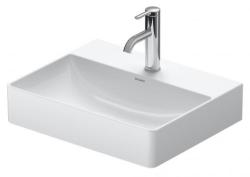 Раковина DURAVIT DuraSquare WonderGliss 50х40х14,5 см, подвесная, прямоугольная, санфарфор, цвет белый, 1 отверстие под смеситель, антигрязевое покрытие, без перелива