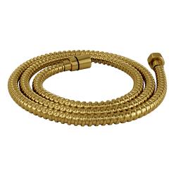 Шланг для душа WasserKRAFT Aisch, 150 см, 1/2” и 1/2”  для душа/лейки/ванны, без лейки, внутренняя резьба, ПВХ, в стальной оплетке, цвет золото матовое