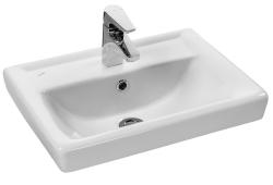 Раковина Santek Тигода 50, 50.6х38х16.5 см, встраиваемая, прямоугольная, классическая/стандартная, цвет белый, керамическая/фарфоровая, отверстие под смеситель, слив-перелив