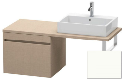 Тумба/шкафчик для консоли/столешницы Duravit DuraStyle под раковину 60х47,8х51,2 см, подвесная, ДСП, цвет: лен/белый матовый, 1 выдвижной ящик, прямоугольная