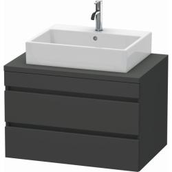 Тумба под раковину для консоли/столешницы Duravit DuraStyle 80х54,8х51,2 см, подвесная, ДСП, цвет: графит матовый, 2 выдвижных ящика, прямоугольная