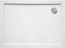 Душевой поддон Cezares Tray, 80х90х3,5 см, прямоугольный/угловой, стеклокомпозит, низкий, белый, с бортиком, литой, литьевой, для душа