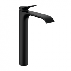Смеситель для раковины Hansgrohe Vivenis 250, однорычажный, фиксированный излив, длина 19,1 см, керамический, латунь, цвет матовый черный, без сливного гарнитура
