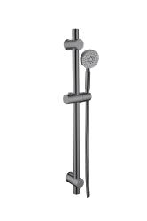 Душевой гарнитур Olives BD04GM стойка 665 мм, оружейная сталь, нержавеющая сталь/пластик, комплект: стойка/лейка/шланг