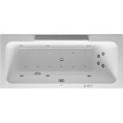 Ванна Duravit DuraStyle 170х75 см гидромассажная, встраиваемая/пристенная, акриловая, цвет: белый, с ножками/сливом-переливом, без фронтальной панели, прямоугольная, с системой гидромассажа Combi-System P, c наклоном для спины справа, правая