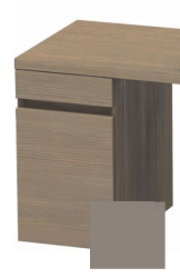 Тумба/шкафчик для консоли/столешницы Duravit DuraStyle под раковину 30х47,8х51,2 см, подвесная, ДСП, цвет: сосна серебристая/базальт, 1 выдвижной ящик, прямоугольная
