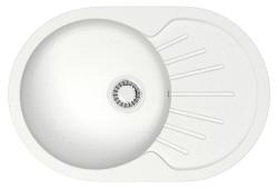 Мойка кухонная Azario Flora, 73х45 см, врезная, искусственный мрамор, овальная, цвет белый, без отверстия под смеситель, с крылом, оборачиваемая, слив-перелив, врезная в столещницу Мойка кухонная Azario Flora, 73х45 см, врезная, искусственный мрамор, овальная, цвет белый, без отверстия под смеситель, с крылом, оборачиваемая, слив-перелив, врезная в столещницу