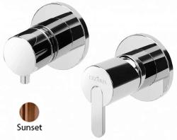 Смеситель для душа Cezares Leaf, встраиваемый, однорычажный, без излива, с переключателем, керамический, латунь, внутренний (скрытый монтаж), цвет Sunset