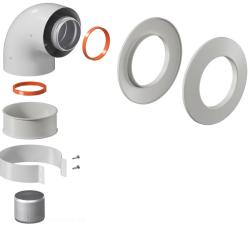 Отвод дымохода коаксиальный Okseler D 60/100 универсальный 90° (кроме Immergas и Navien Deluxe)