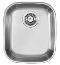 Мойка Ukinox Модерн, 34х40 см, врезная, стальная, прямоугольная, цвет нержавеющая сталь, без отверстия под смеситель, слив-перелив, без крыла, для кухни