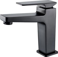 Смеситель для раковины/умывальника Accoona, однорычажный, неповоротный, керамический, длина излива 132 мм, латунь, цвет черный