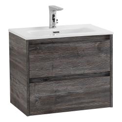 Тумба под раковину BelBagno Kraft 39, 60х39х53 см, подвесная, 2 выкатных ящика, ЛДСП, цвет: сосна пасадена, шкафчик навесной, механизм доводчика, прямоугольная