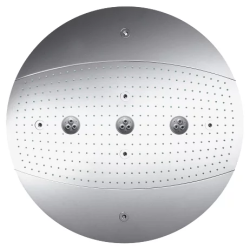 Верхний душ Hansgrohe Raindance Rainmaker 600 3jet без подсветки, потолочный монтаж, круглый, с 3 режимами: RainAir, Whirl, RainAir XL, размер 600 см, металл, цвет хром