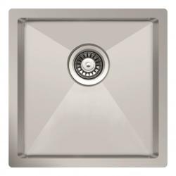 Мойка 440х440 см TopZero серия TNL/Color X, универсальная, из нержавеющей стали, полированная, прямоугольная, отверстие под смеситель, слив-перелив, для кухни