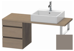 Тумба/шкафчик для консоли/столешницы Duravit DuraStyle под раковину 40х54,8х51,2 см, подвесная, ДСП, цвет: дуб терра/базальт, 2 выдвижных ящика, прямоугольная