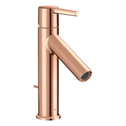 Смеситель для раковины Axor Starck 100 CoolStart, однорычажный, фиксированный излив, длина излива 10,3 см, керамический, латунь, цвет полированное красное золото, со сливным гарнитуром
