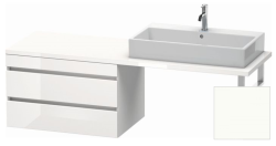 Тумба под раковину для консоли/столешницы Duravit DuraStyle 80х47,8х51,2 см, подвесная, ДСП, цвет: белый глянец/белый матовый, 1 выдвижной ящик, прямоугольная