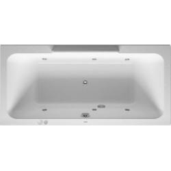 Ванна Duravit DuraStyle 190х90 см гидромассажная, встраиваемая/пристенная, акриловая, цвет: белый, с ножками/сливом-переливом, без фронтальной панели, прямоугольная, с системой гидромассажа Jet-System, с двумя наклонами для спины