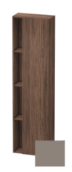 Пенал Duravit DuraStyle, 50x24x180 см, подвесной, (правый), с дверцей, с закрытыми/открытыми полками, цвет: орех темный/базальт, в ванную комнату