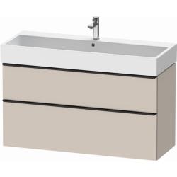 Тумба под раковину Duravit D-Neo, 101х46,2х62,5 см, подвесная, 2 выдвижных ящика, ДСП, цвет: серо-коричневый, шкафчик навесной, прямоугольная, правая/левая, в ванную комнату