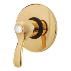 Смеситель для душа Migliore Lem Swarovski, скрытого монтажа, однорычажный, без излива, керамический, латунь, встариваемый, цвет золото