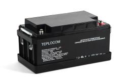 Аккумулятор TEPLOCOM 12 В, 65 Ач, AGM Бастион АКБ, герметичный свинцово-кислотный, необслуживаемый, для бесперебойника