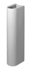 Пьедестал Duravit Starck 3 WonderGliss для раковины, приставной 68х21х15 см, округлый, санфарфор, цвет белый, под раковину/умывальник/рукомойник, постамент, на пол/напольный, антигрязевое покрытие