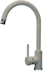 Смеситель для кухни/мойки Flortek Альфа FK, однорычажный, керамический картридж, с поворотным изливом, высокий, длина излива 177 мм, латунь, цвет бежевый