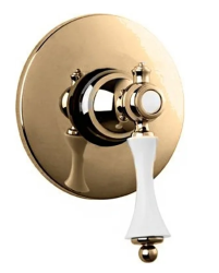 Смеситель для душа Cezares Margot, встраиваемый, однорычажный, без излива, керамический, латунь, внутренний (скрытый монтаж), цвет бронза