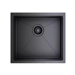 Мойка кухонная Raglo R703.5044.09 цвет графит, 500х440х210 мм нержавеющая сталь, прямоугольная, без отверстия под смеситель, без крыла, слив-перелив, врезная