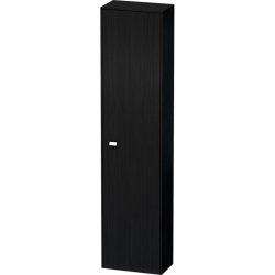 Пенал Duravit Brioso R, 42x24x177 см, подвесной, (правый), с дверцей, с полкой, со стеклянными полками, цвет: дуб черный/хром, в ванную комнату