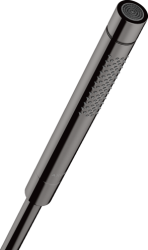 Лейка душевая Axor Starck 2jet, настенная, регулируемая, округлая, с 2 режимами, латунная, цвет полированный черный хром, ручная, для душа/ванной