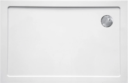 Душевой поддон Cezares Tray, 100х90х3,5 см, прямоугольный/угловой, стеклокомпозит, низкий, белый, с бортиком, литой, литьевой, для душа