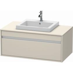 Тумба под раковину для консоли/столешницы Duravit Ketho 100х55х42,6 см, подвесная, ДСП, цвет: серо-коричневый, 1 выдвижной ящик, для встраиваемой сверху раковины, прямоугольная