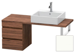 Тумба/шкафчик для консоли/столешницы Duravit DuraStyle под раковину 40х47,8х51,2 см, подвесная, ДСП, цвет: орех темный/белый матовый, 2 выдвижных ящика, прямоугольная