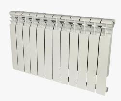 Радиатор алюминиевый ROMMER Profi 500*80 (12 секций) боковое подключение, настенный, белый